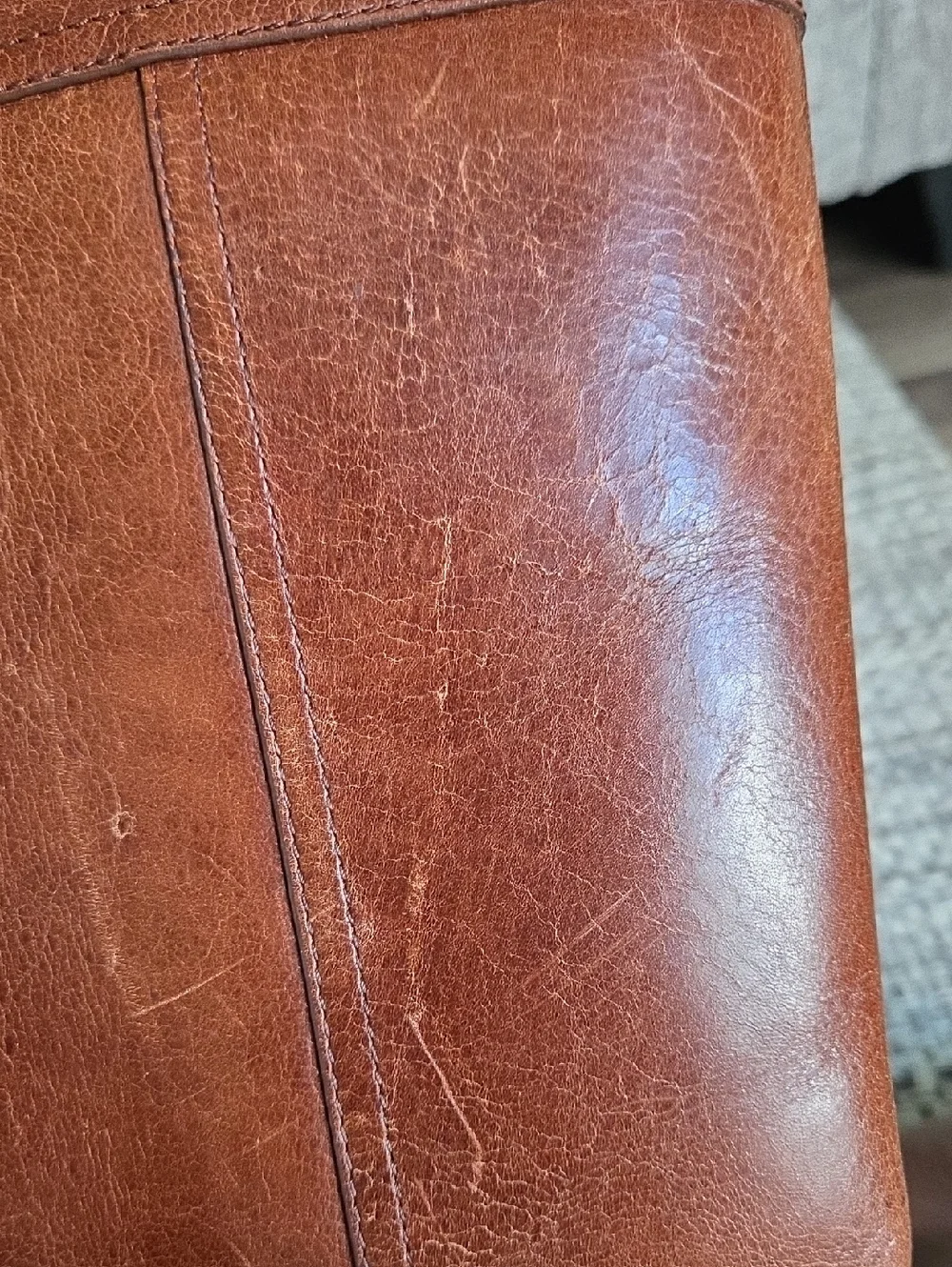 Tory Burch Kiernan Brown Tumbled Leather Riding Boots Size 10